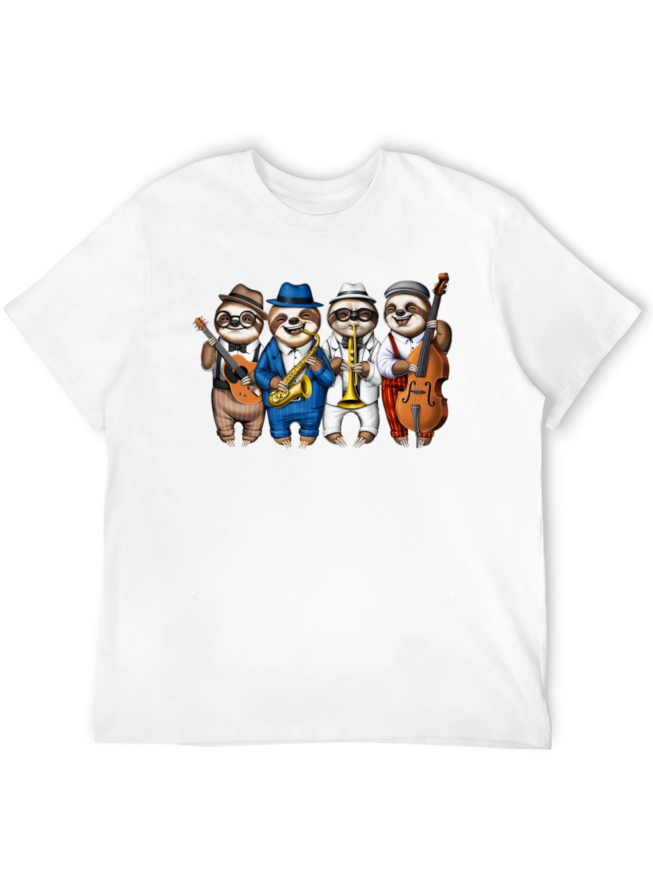 Sloth Jazz Band Black T-Shirt