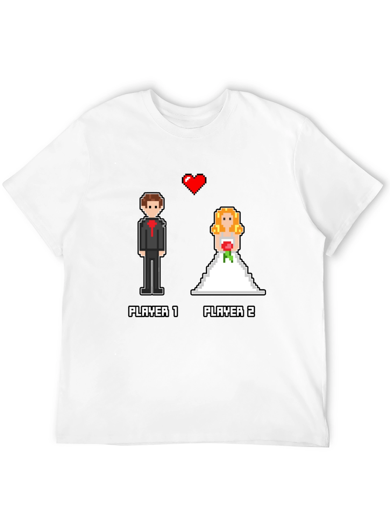 Gamer Wedding T-Shirt: Player 1 & 2
