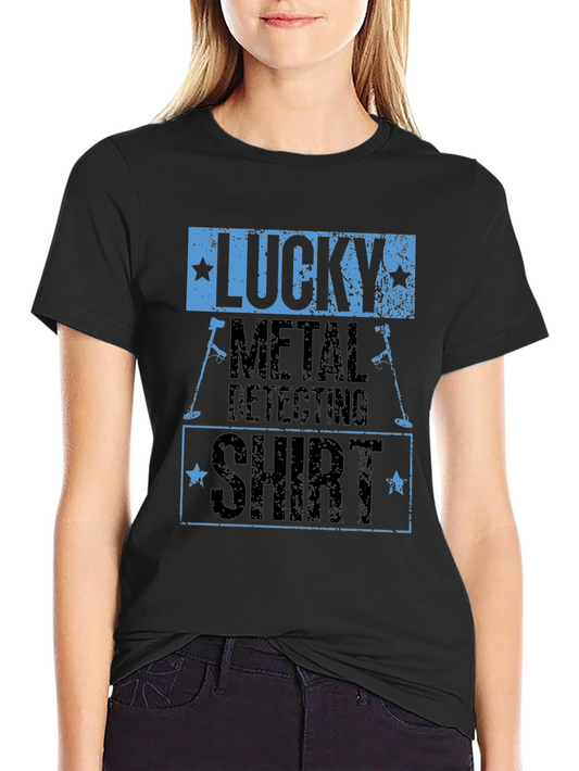 Lucky Metal Detecting Shirt - Black Graphic Tee