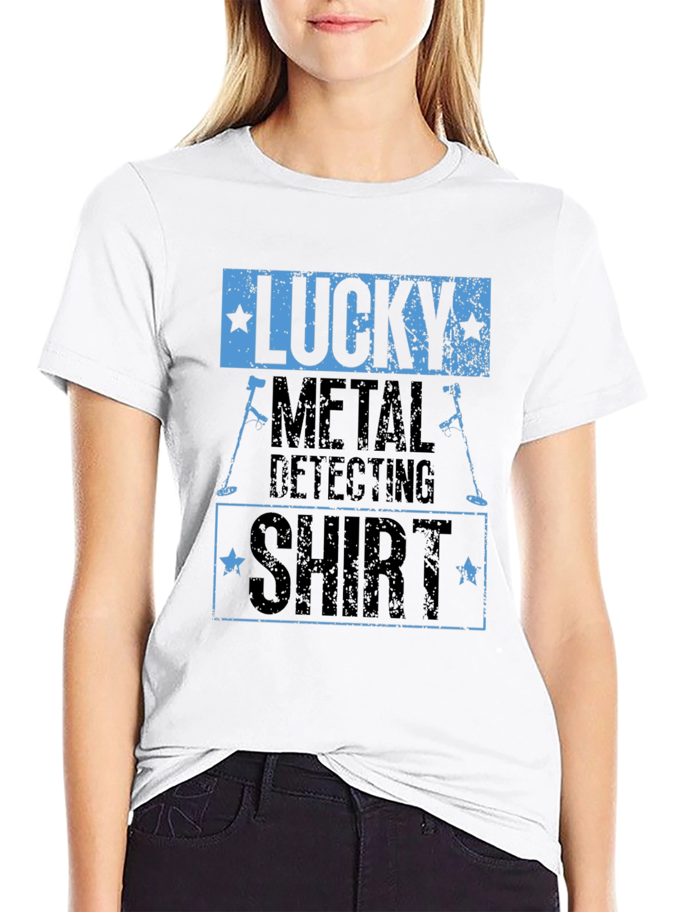 Lucky Metal Detecting Shirt - Black Graphic Tee