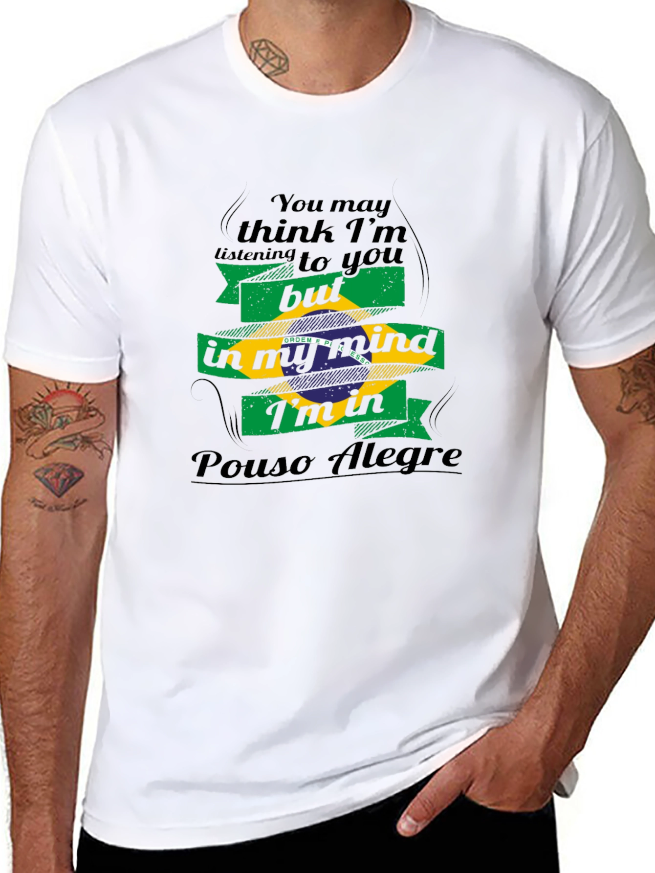 Pouso Alegre Mind T-Shirt - Brazil Flag