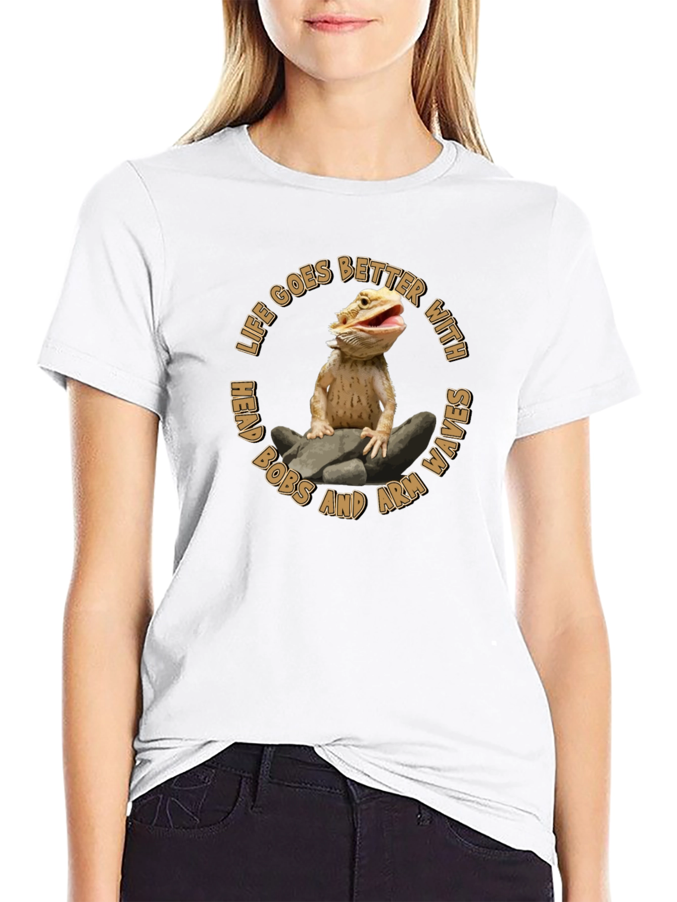 Bearded Dragon Life Goes Better Graphic Tee