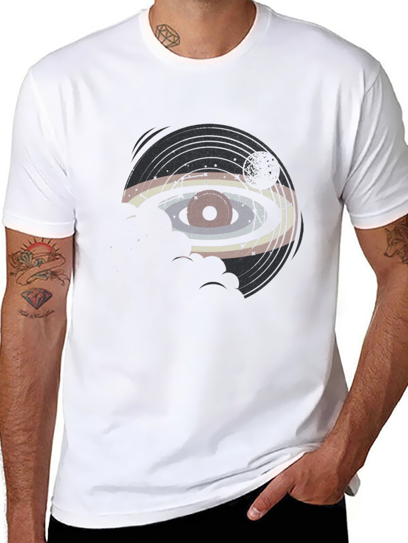 Retro Eye Vinyl Record Graphic Tee