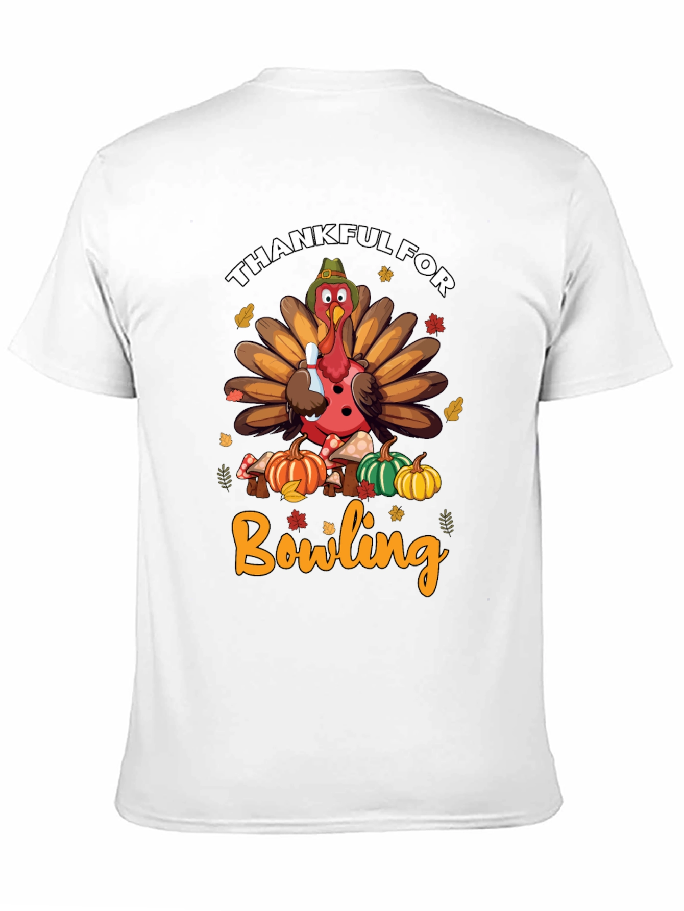 Thankful for Bowling Turkey Thanksgiving T-Shirt