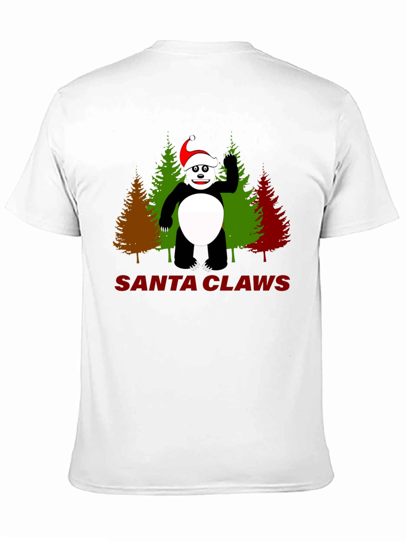 Santa Claws Panda Christmas T-Shirt
