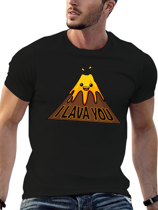 I Lava You Graphic Tee - Cute Volcano Pun T-Shirt