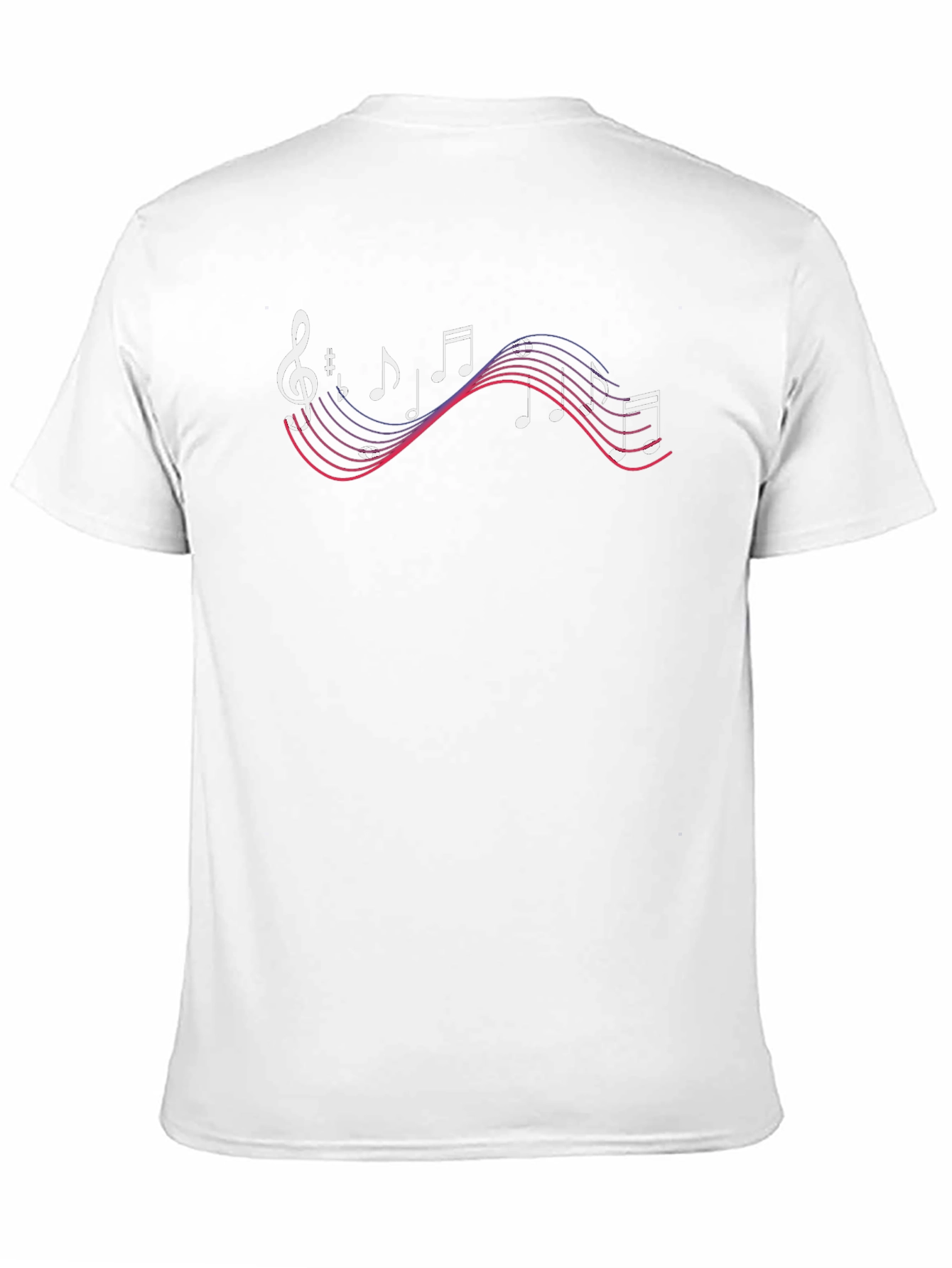 Musical Notes Graphic Print Black T-Shirt