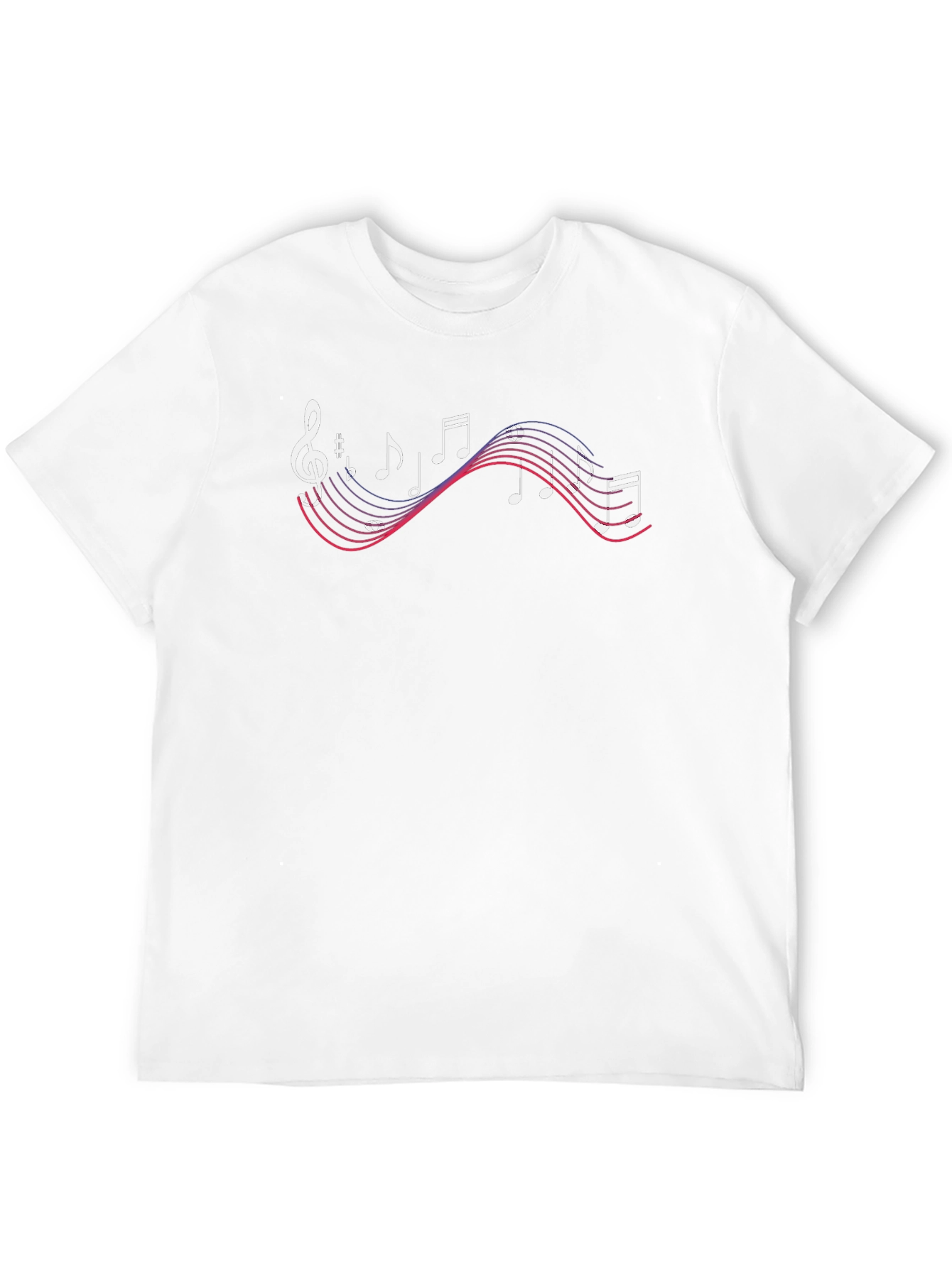 Musical Notes Graphic Print Black T-Shirt