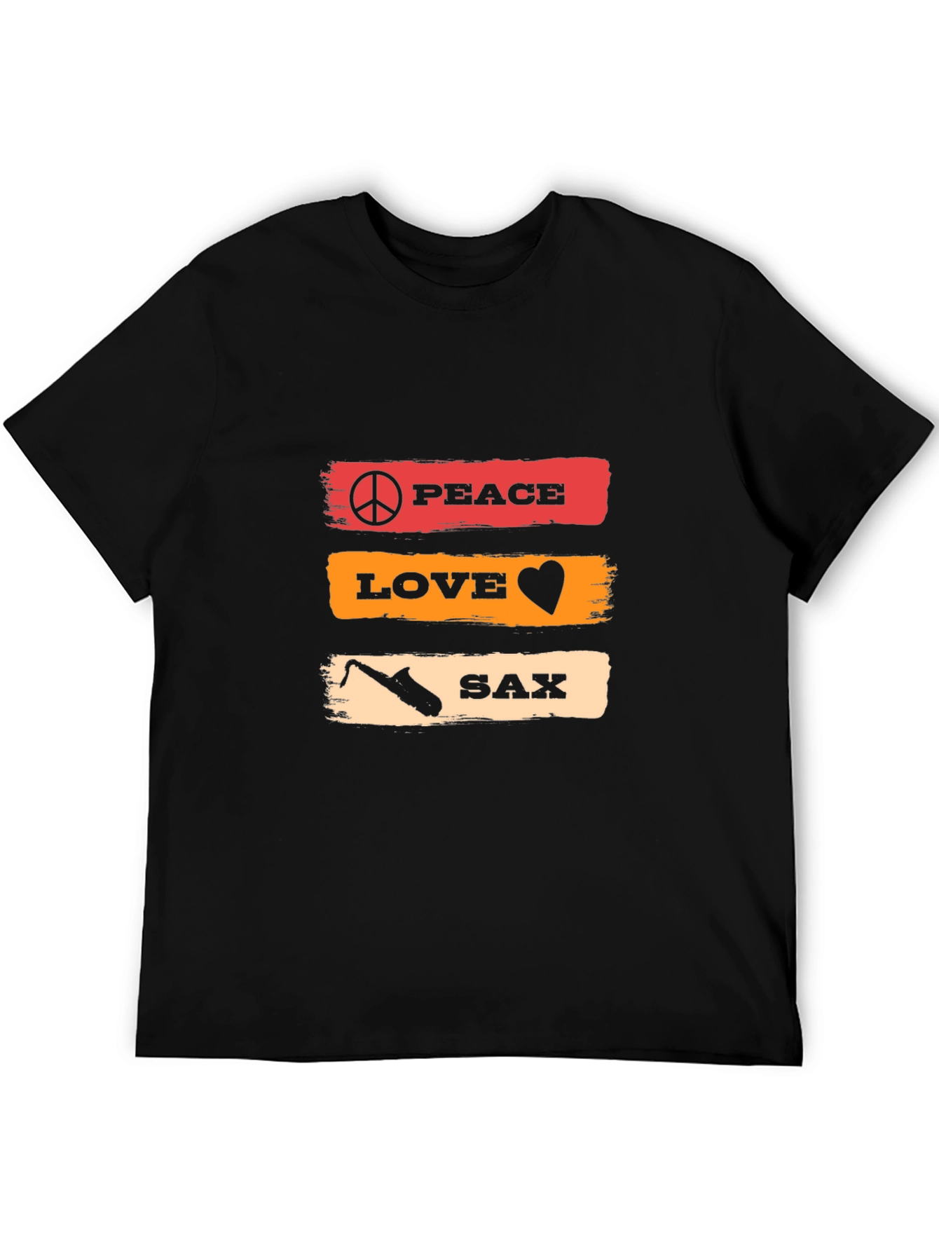 Peace Love Sax T-Shirt - Music Lover Tee