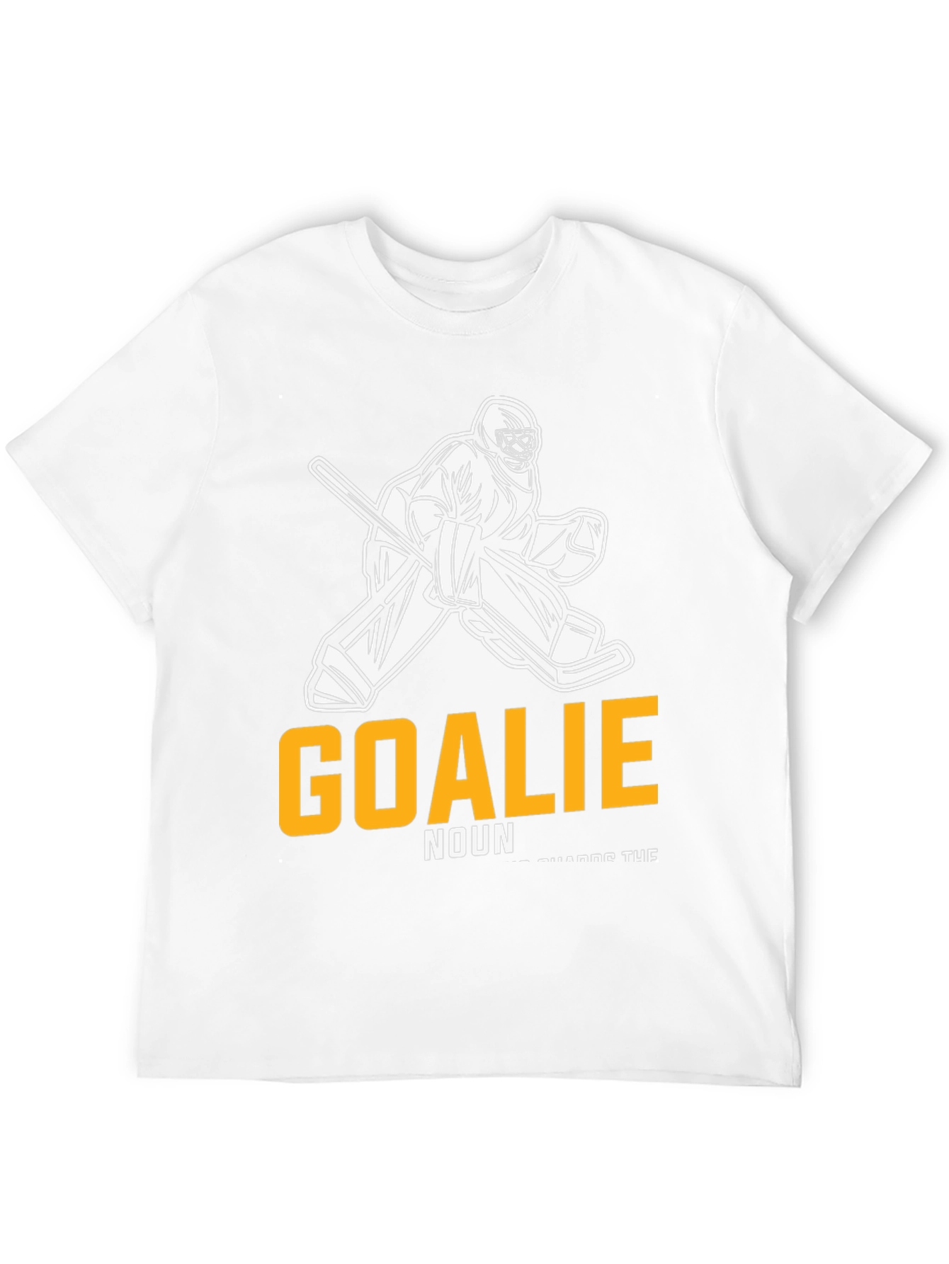 Hockey Goalie T-Shirt - Guards The Net Design