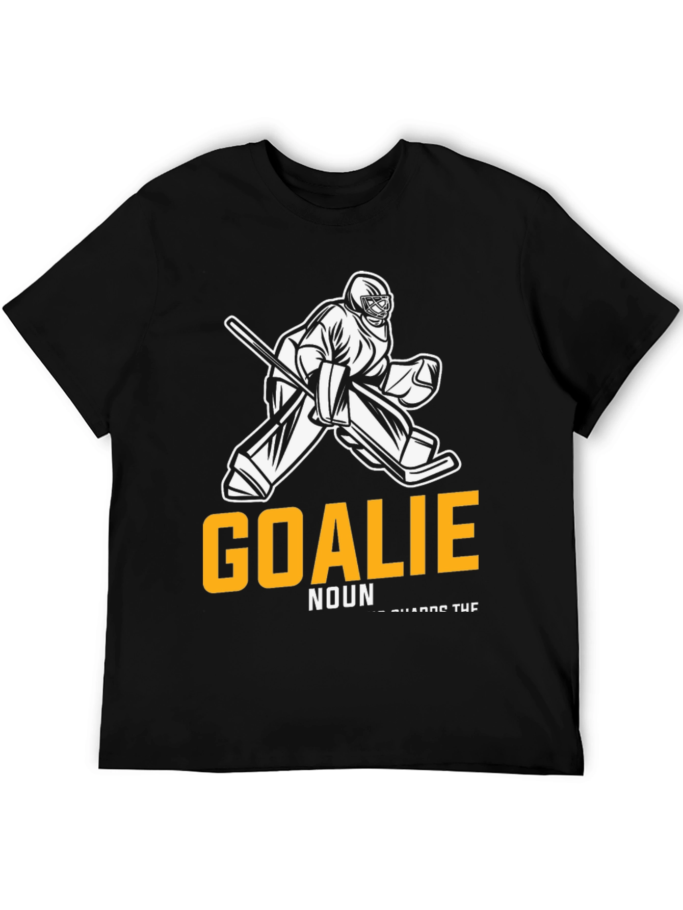 Hockey Goalie T-Shirt - Guards The Net Design