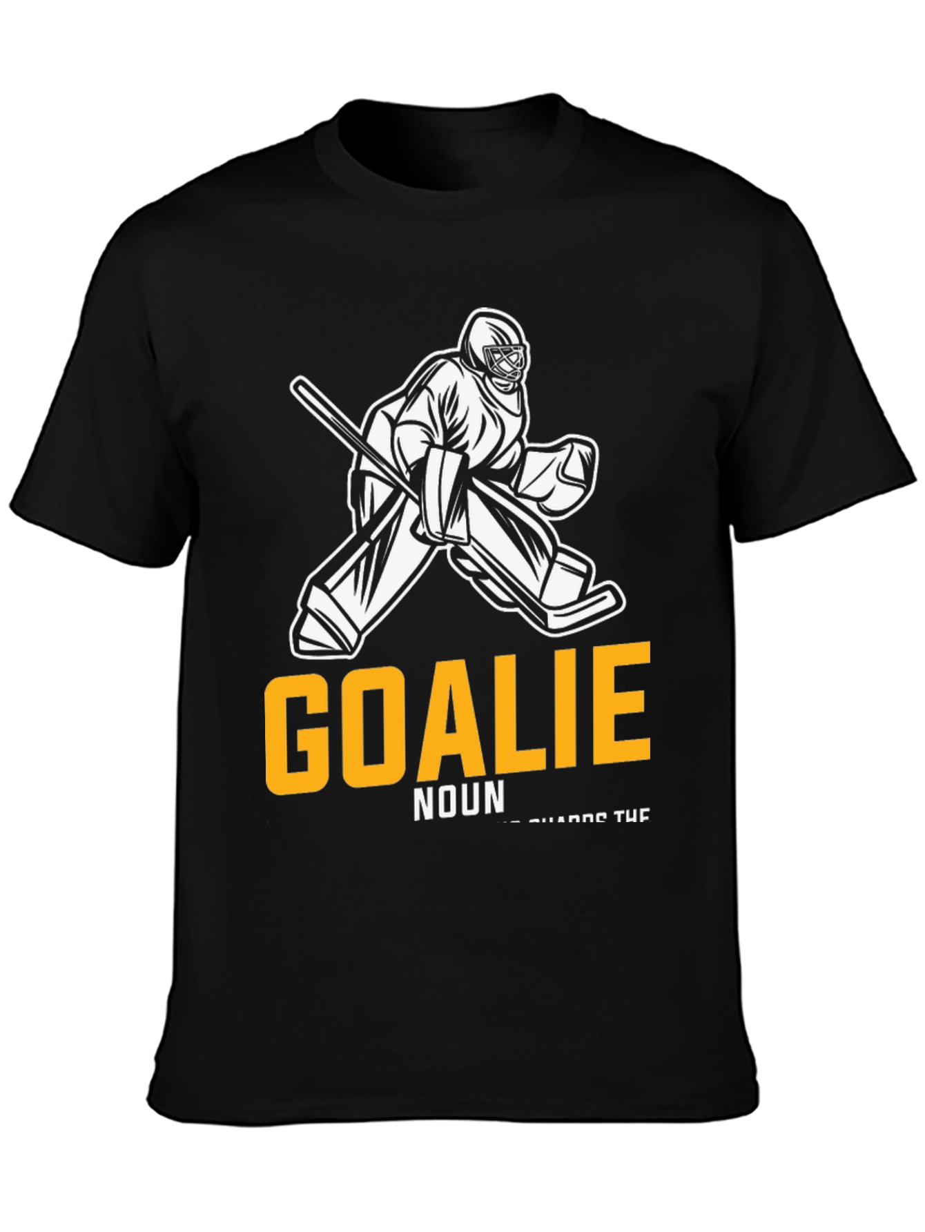 Hockey Goalie T-Shirt - Guards The Net Design
