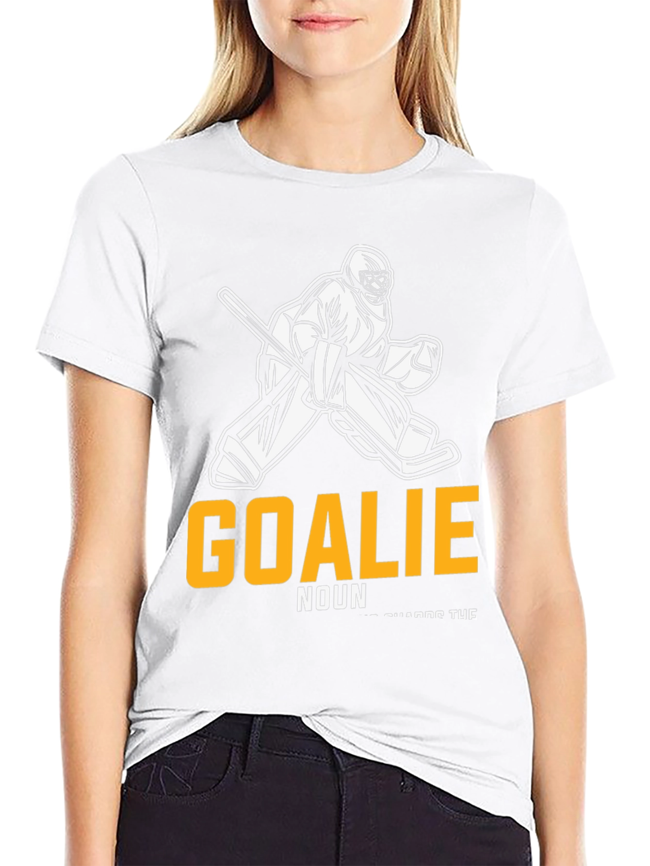 Hockey Goalie T-Shirt - Guards The Net Design
