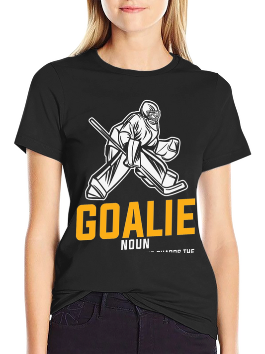 Hockey Goalie T-Shirt - Guards The Net Design