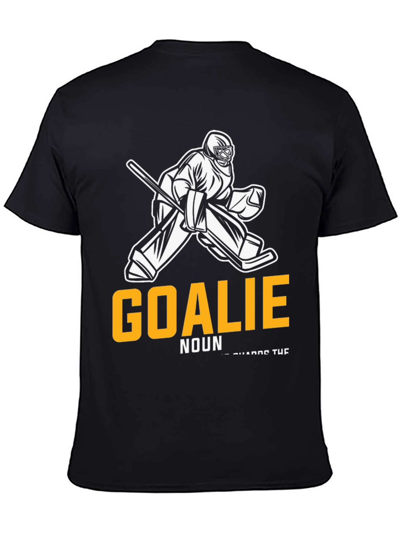 Hockey Goalie T-Shirt - Guards The Net Design