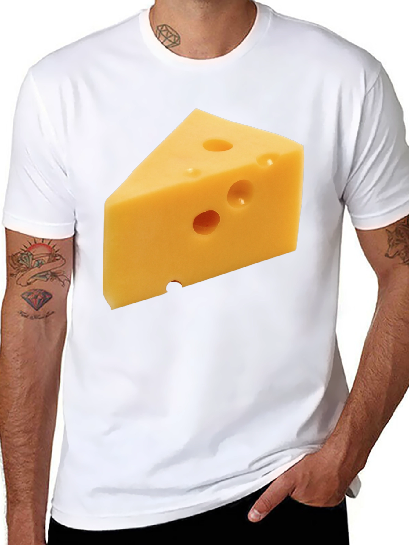 Cheese Lovers T-Shirt: Swiss Slice Design