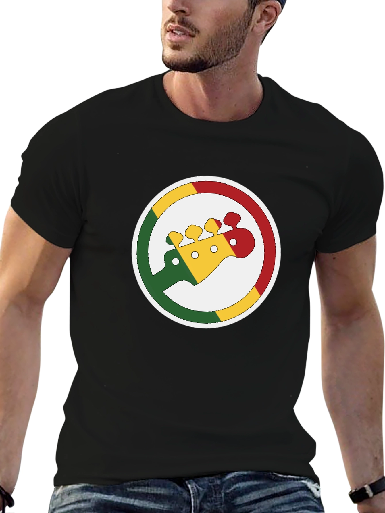 Rasta Guitar T-Shirt - Reggae Music Style