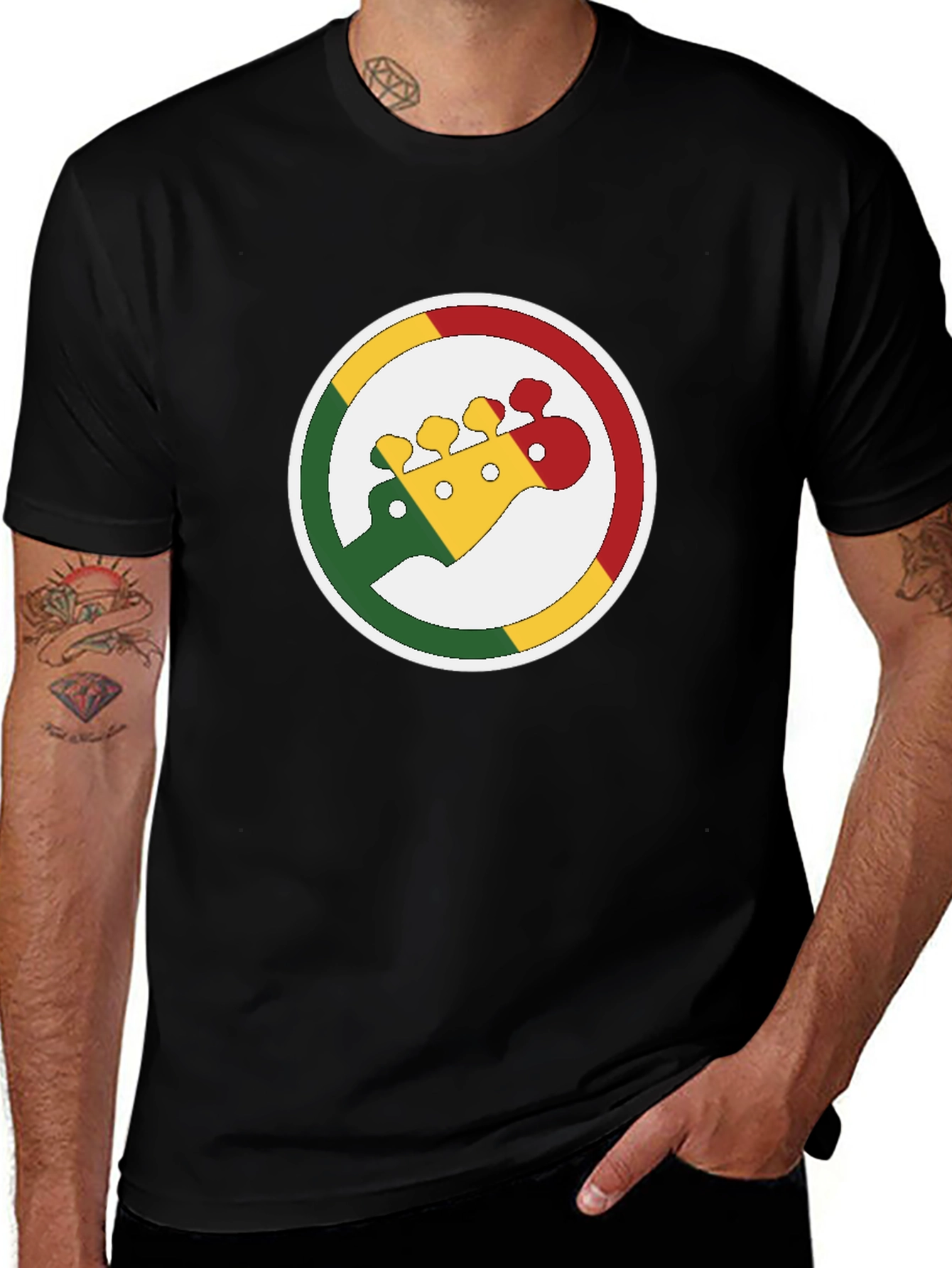 Rasta Guitar T-Shirt - Reggae Music Style