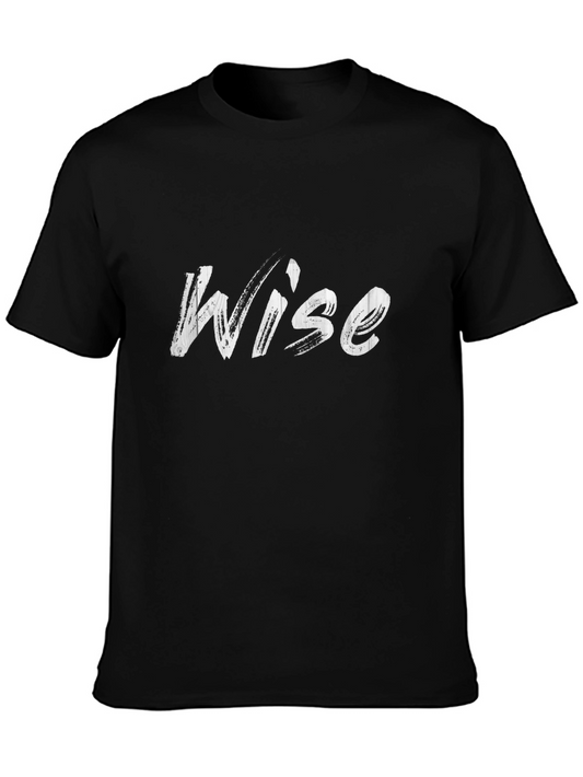 Wise Graphic Tee - Stylish Mens Black T-Shirt