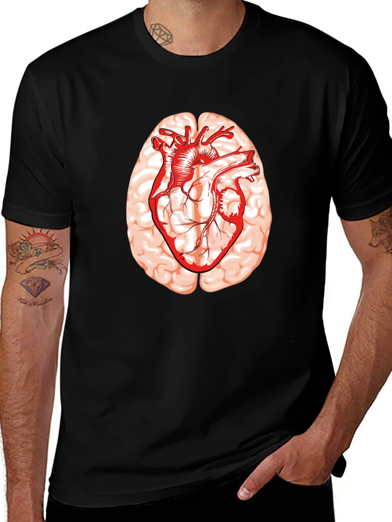 Brain Heart Graphic Tee - Smart Love