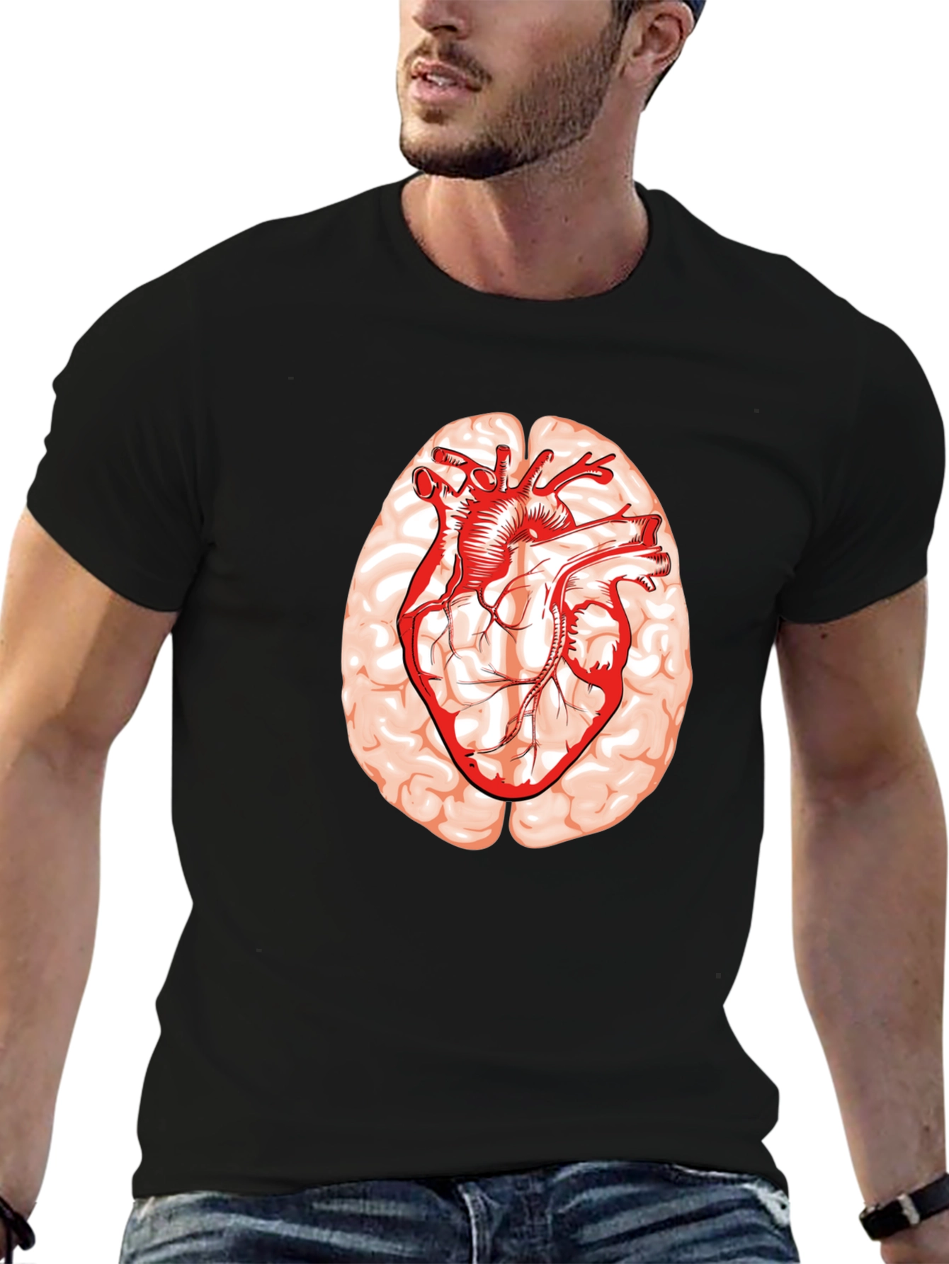 Brain Heart Graphic Tee - Smart Love