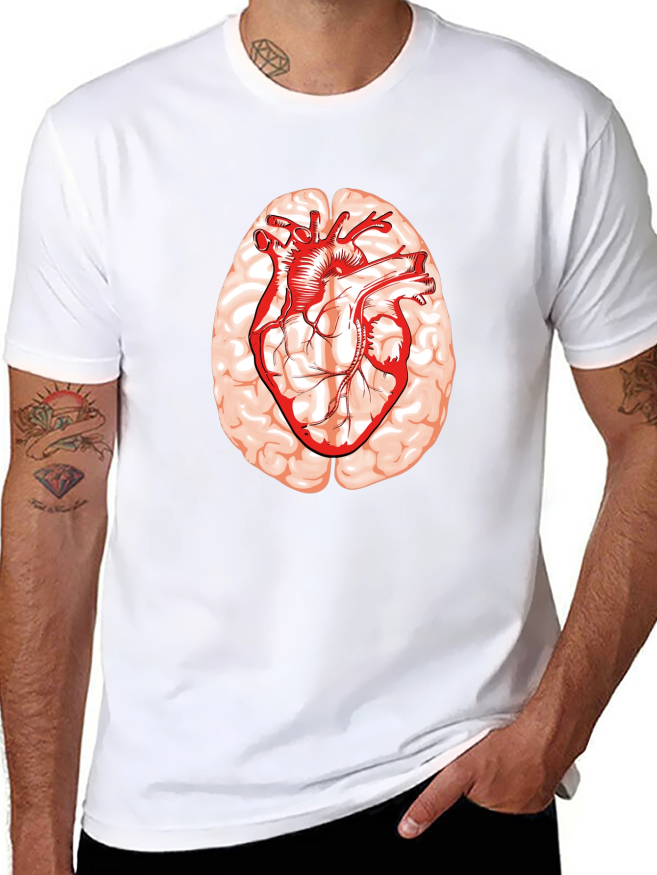 Brain Heart Graphic Tee - Smart Love