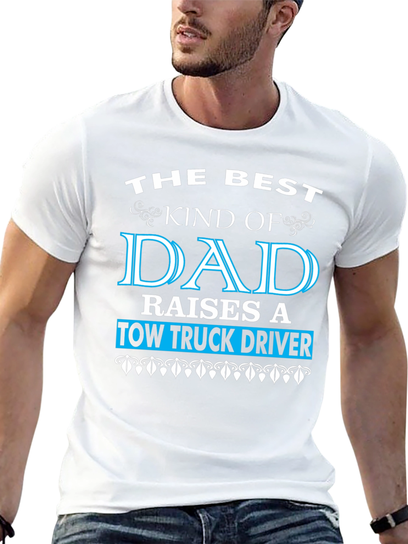 Best Dad Raises Tow Truck Driver T-Shirt