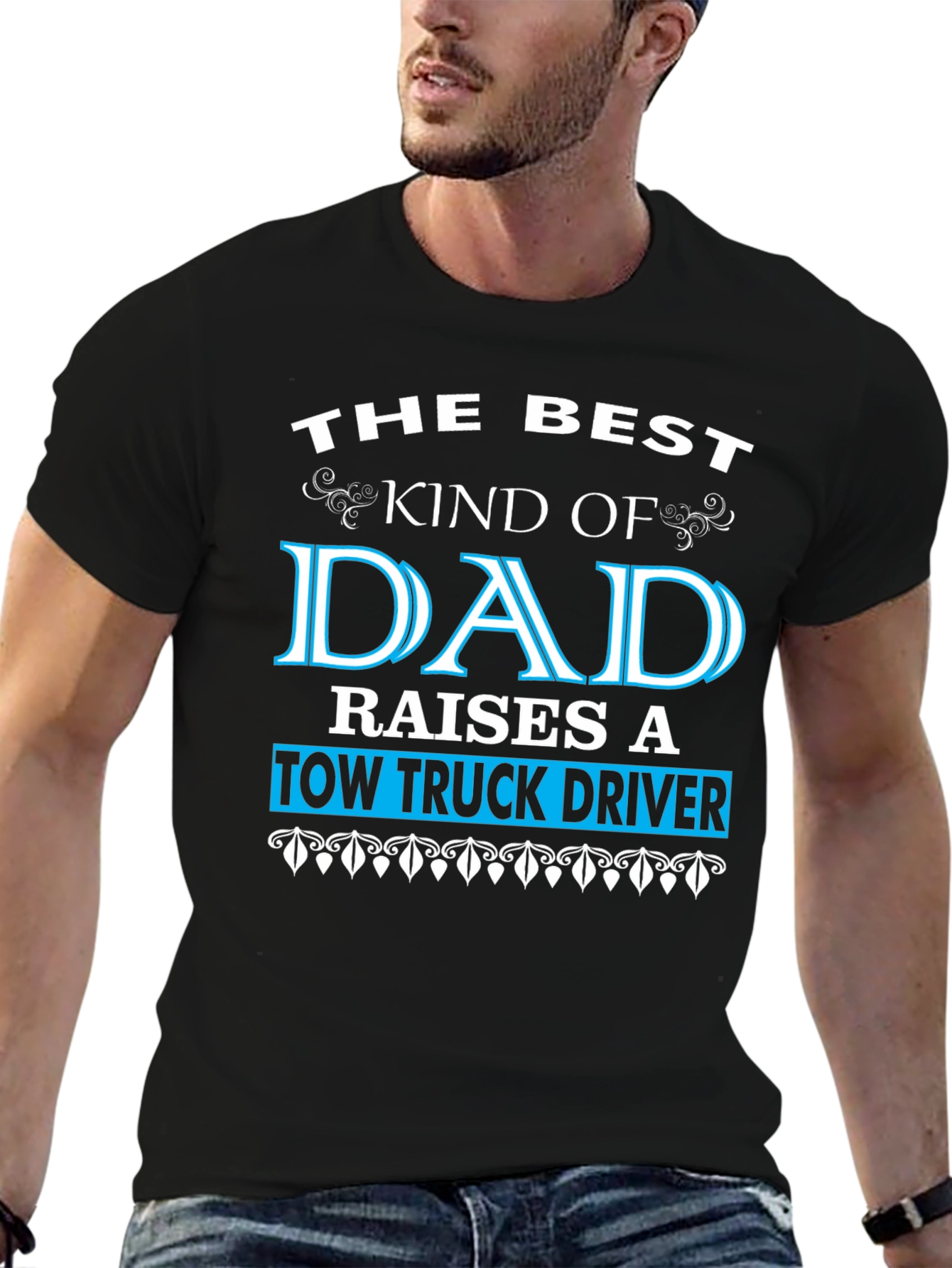 Best Dad Raises Tow Truck Driver T-Shirt
