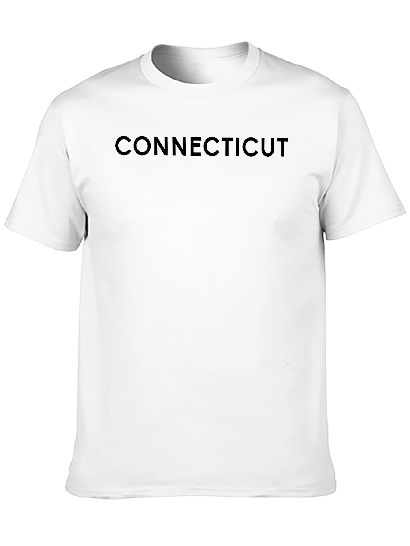 Connecticut Text Black T-Shirt