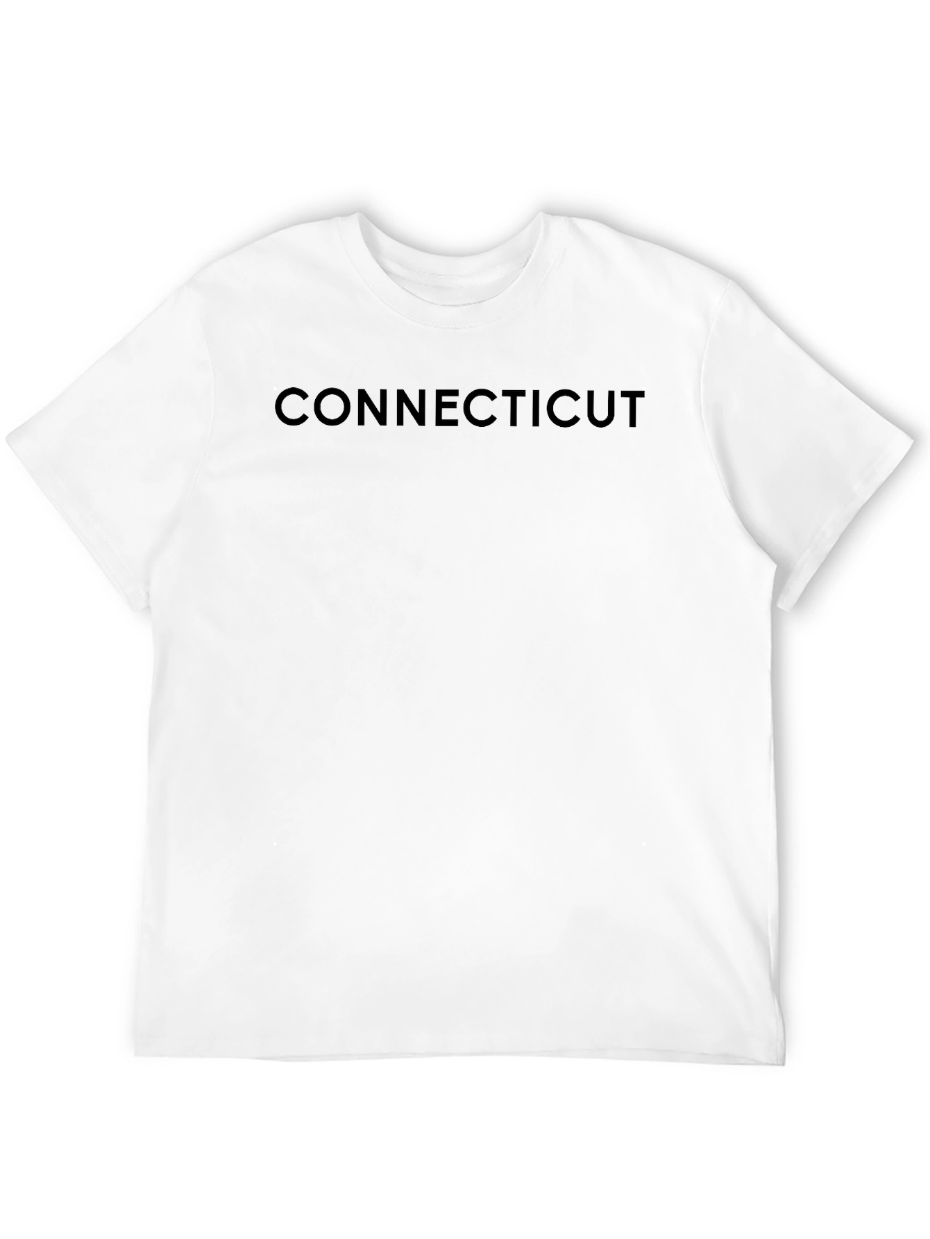 Connecticut Text Black T-Shirt