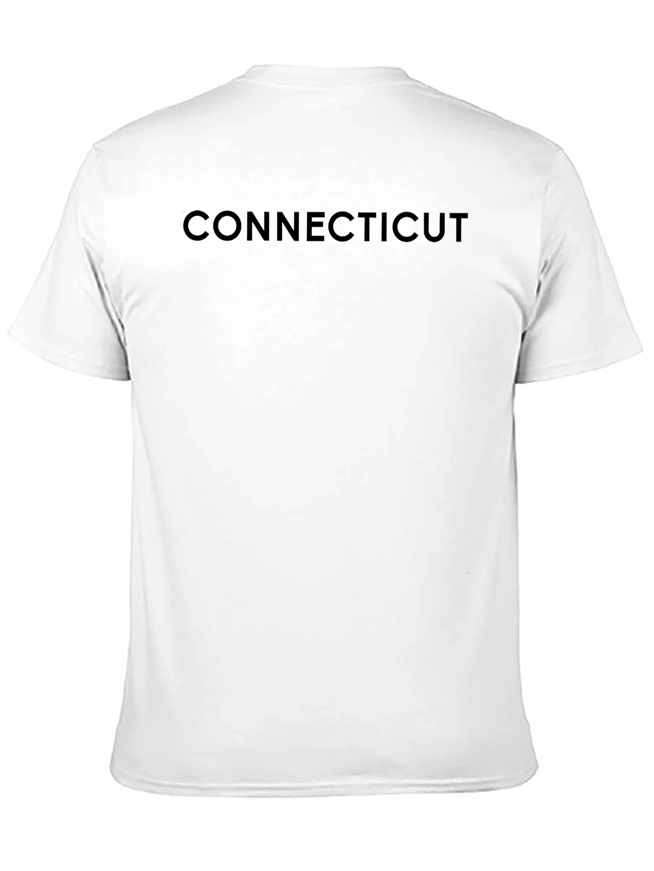 Connecticut Text Black T-Shirt