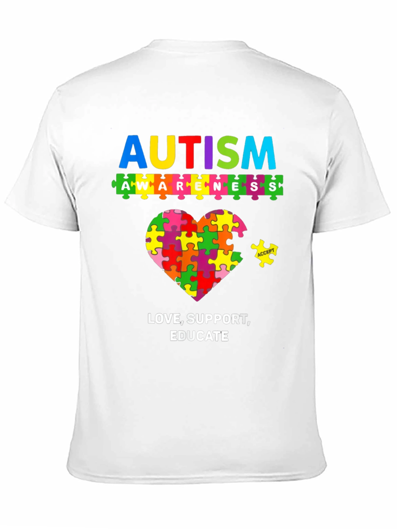 Autism Awareness Puzzle Piece Graphic T-Shirt