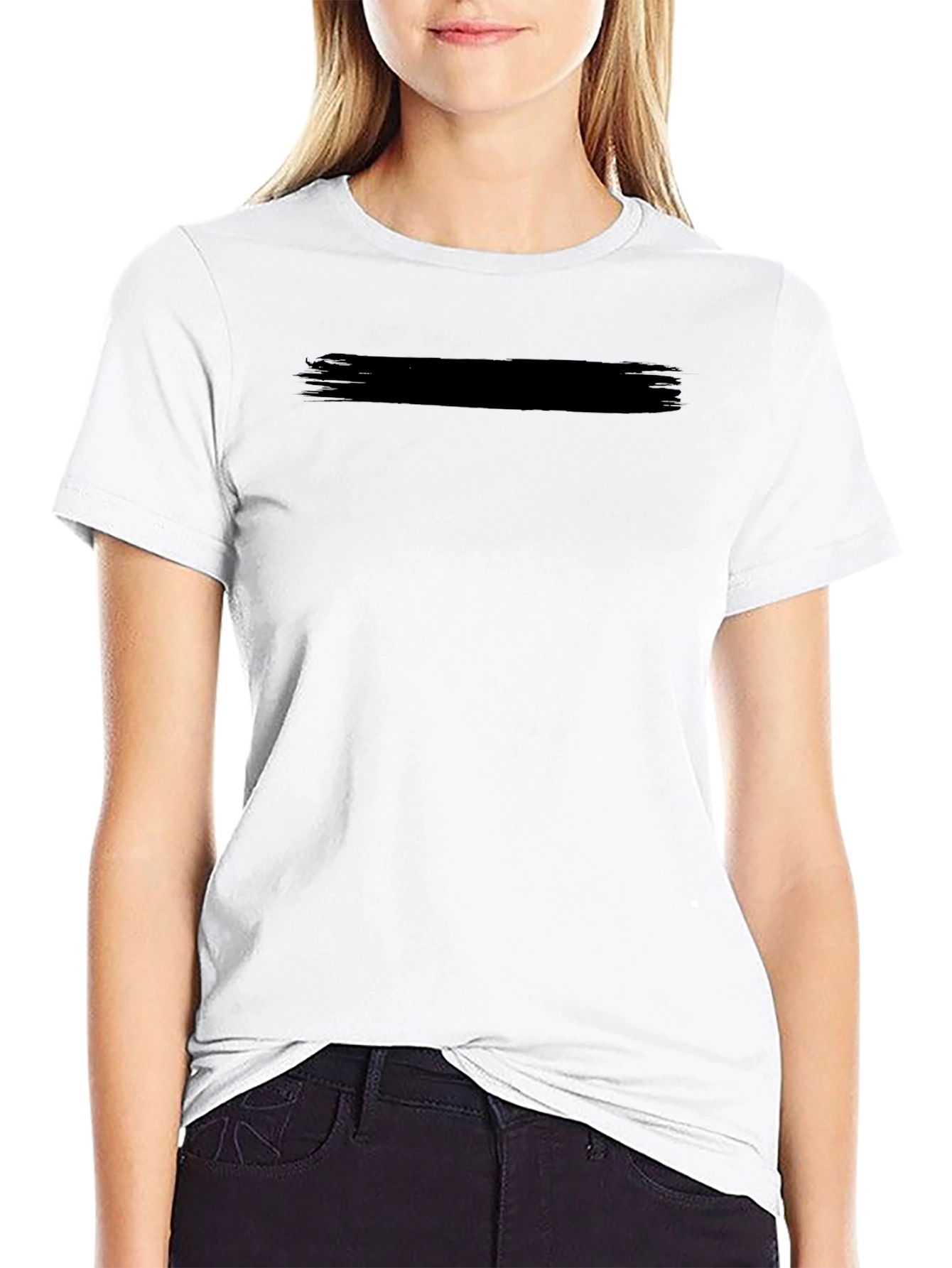 Mens Solid Black Crew Neck Short Sleeve T-Shirt