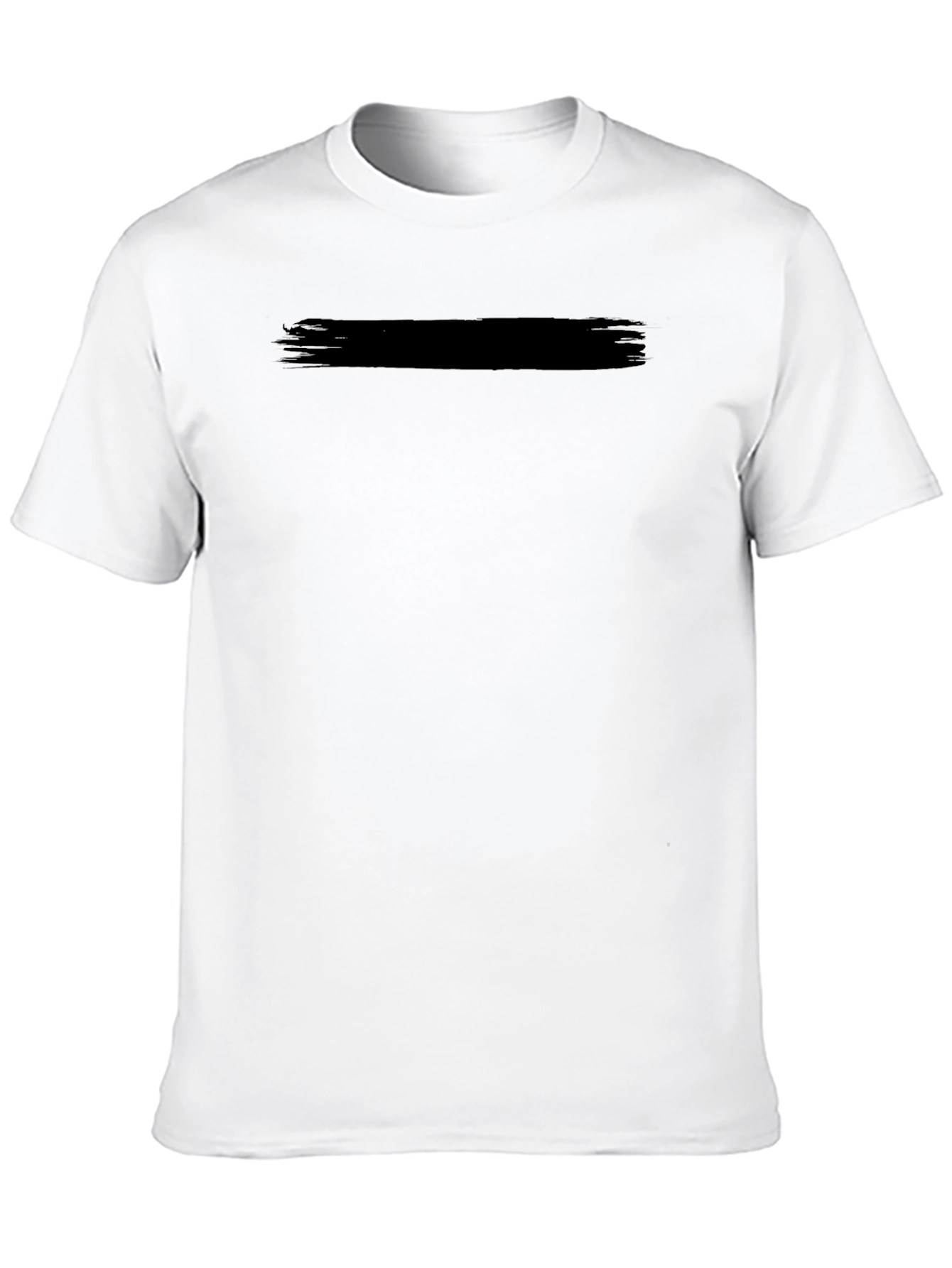Mens Solid Black Crew Neck Short Sleeve T-Shirt