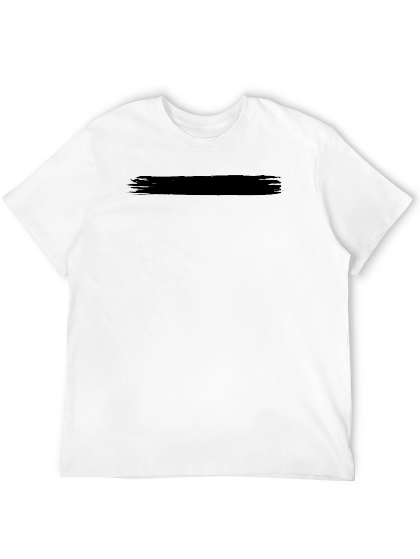 Mens Solid Black Crew Neck Short Sleeve T-Shirt