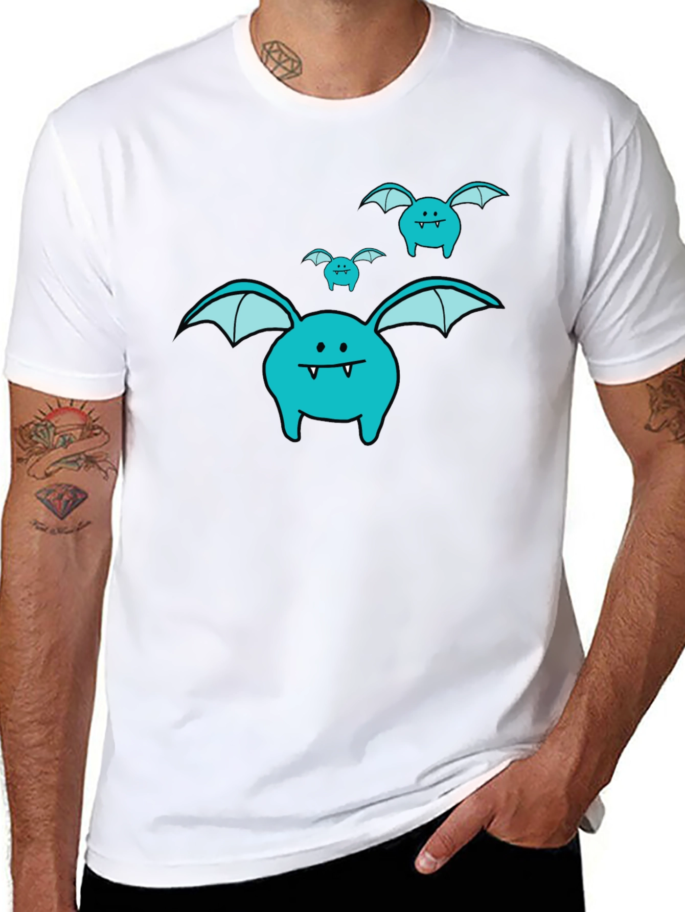 Cute Cartoon Bat Graphic Tee