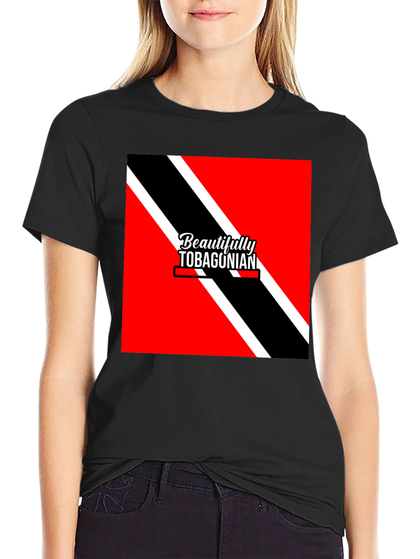 Tobagonian Flag T-Shirt - Black