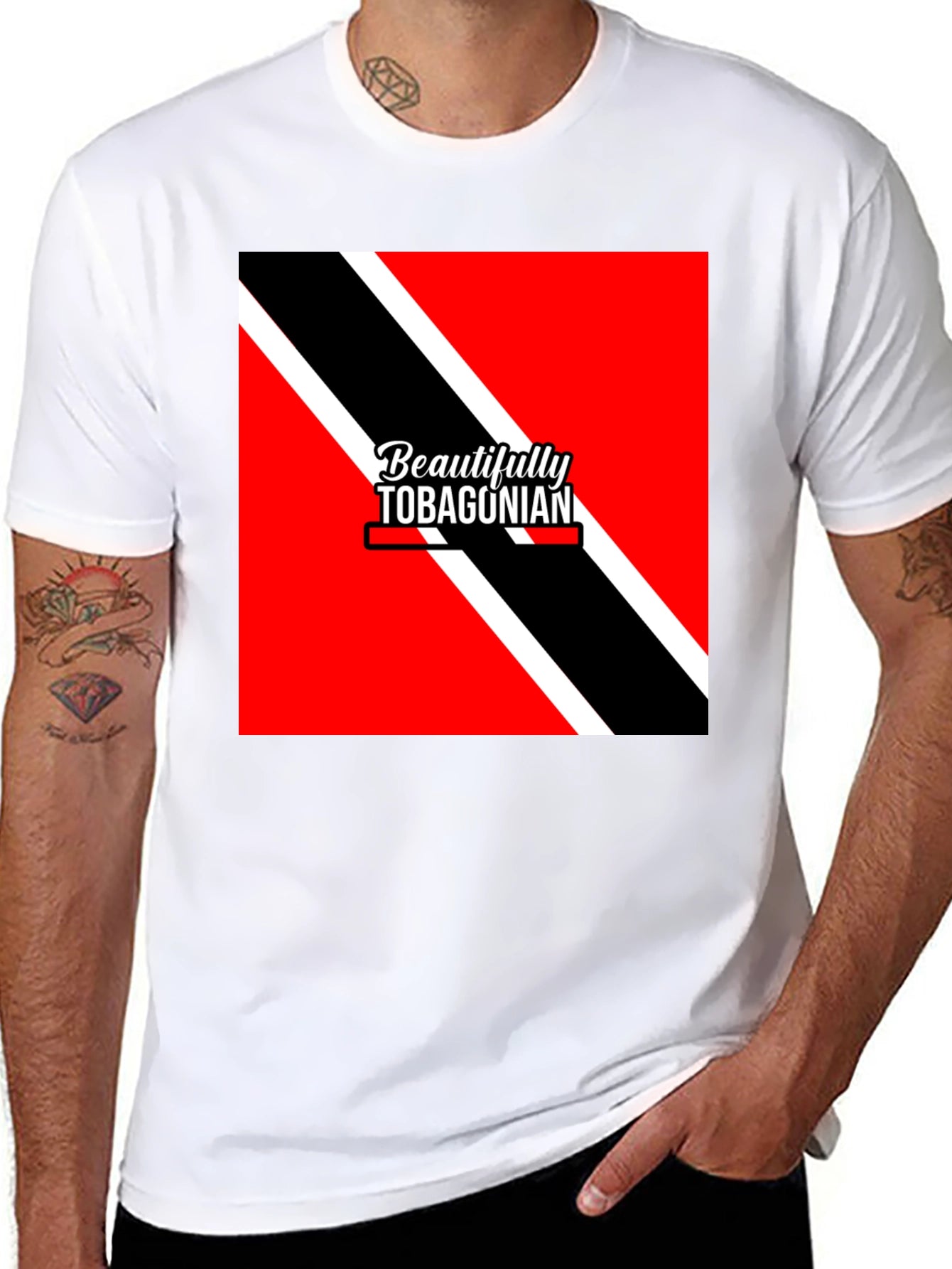 Tobagonian Flag T-Shirt - Black