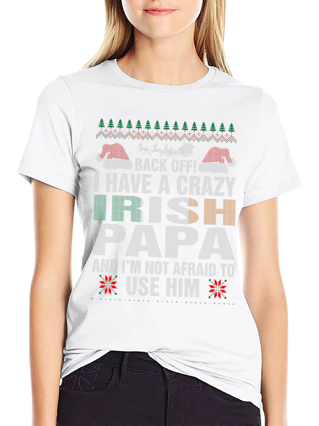 Crazy Irish Papa Christmas T-Shirt