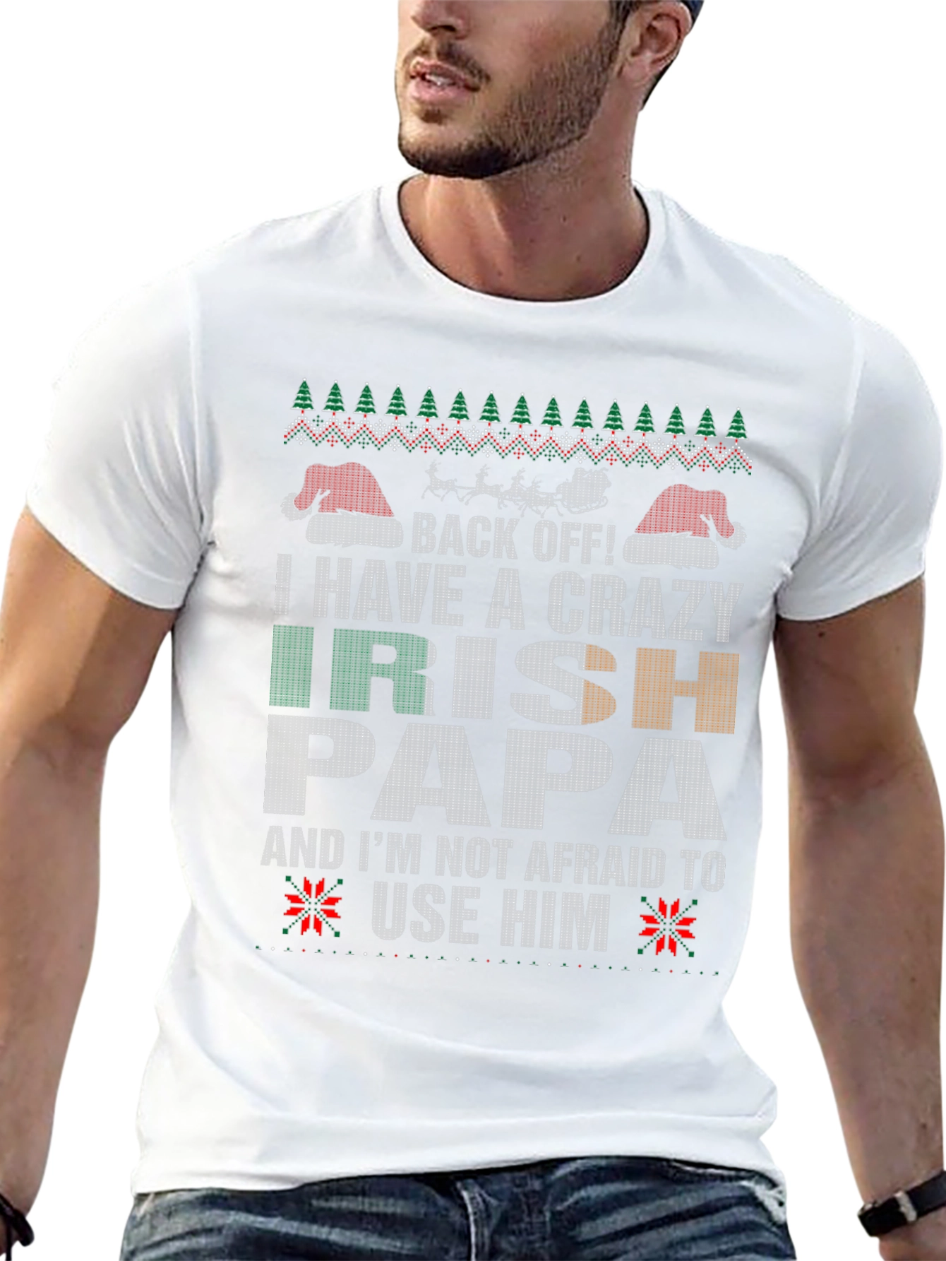 Crazy Irish Papa Christmas T-Shirt