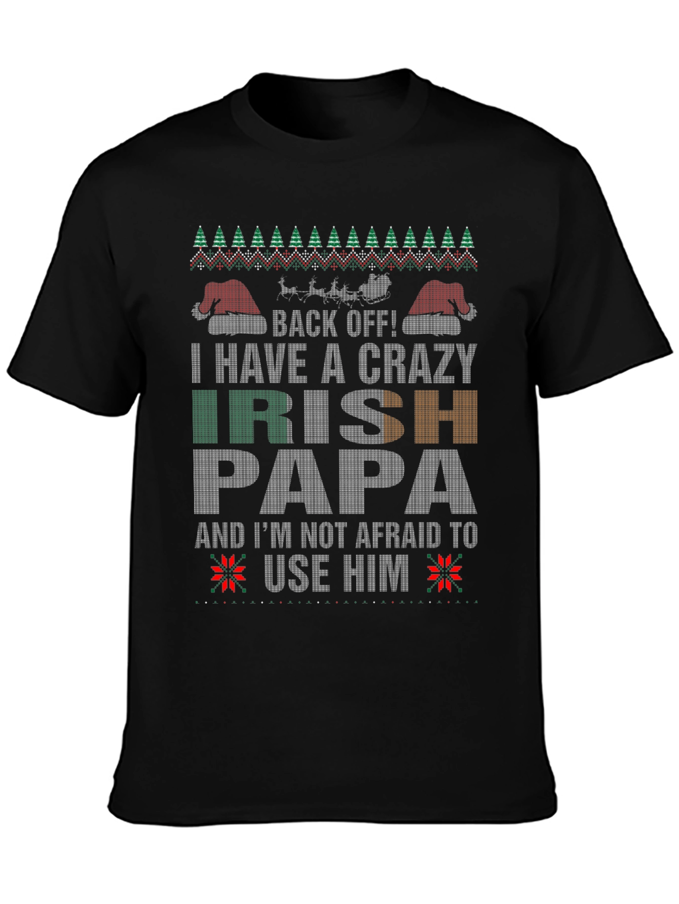 Crazy Irish Papa Christmas T-Shirt