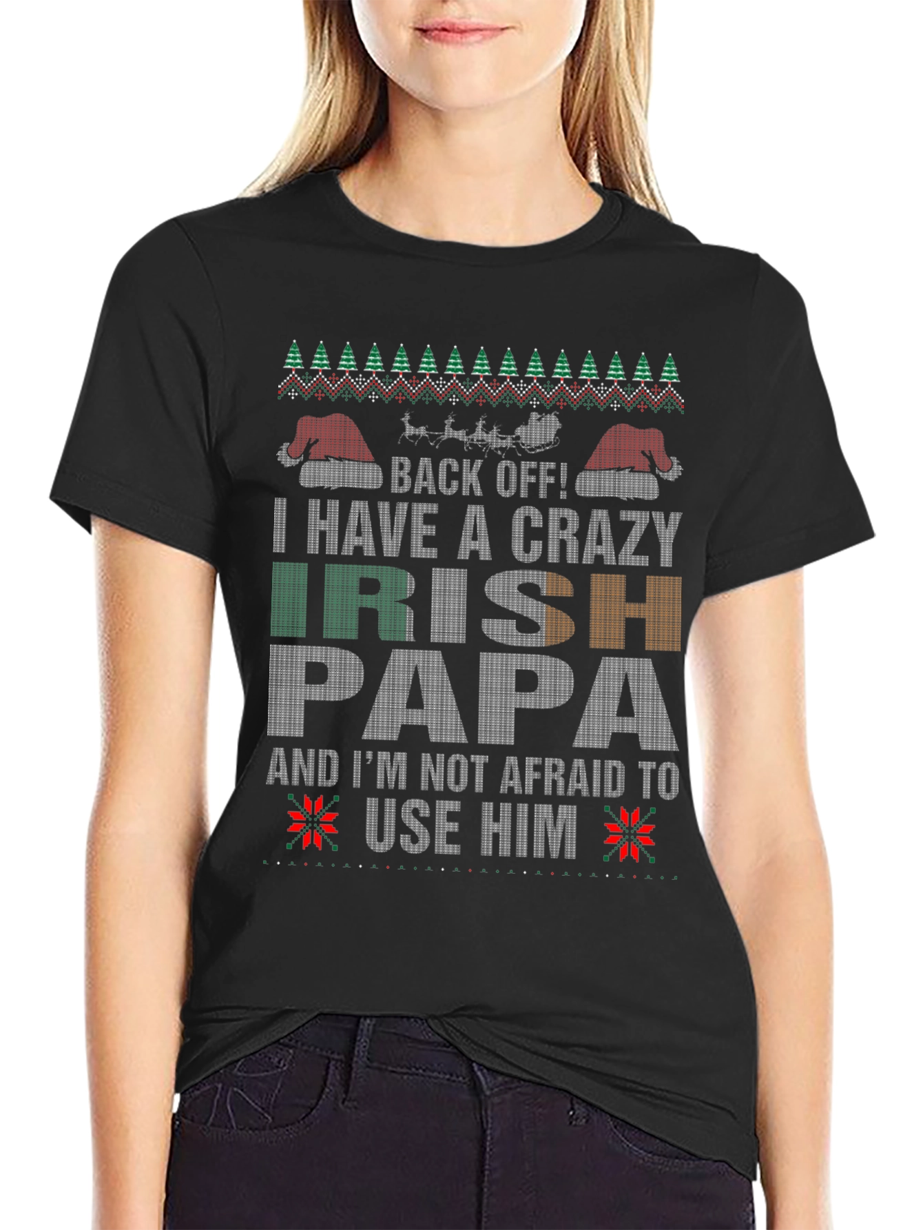 Crazy Irish Papa Christmas T-Shirt