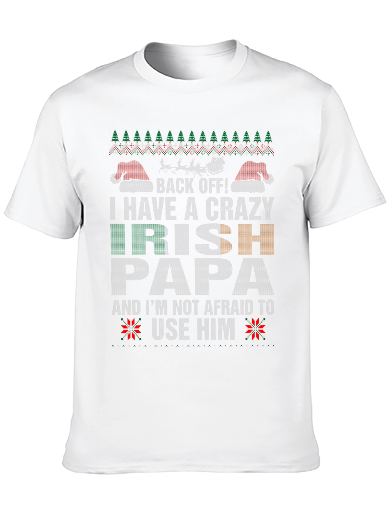 Crazy Irish Papa Christmas T-Shirt