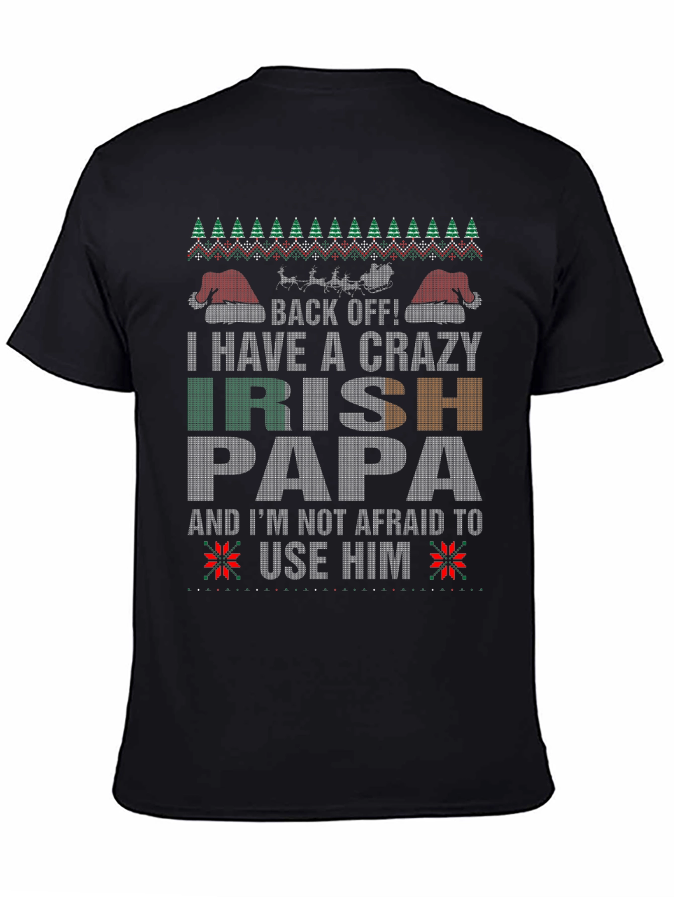 Crazy Irish Papa Christmas T-Shirt