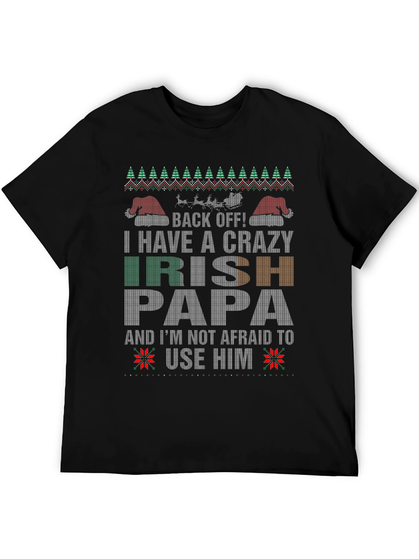 Crazy Irish Papa Christmas T-Shirt