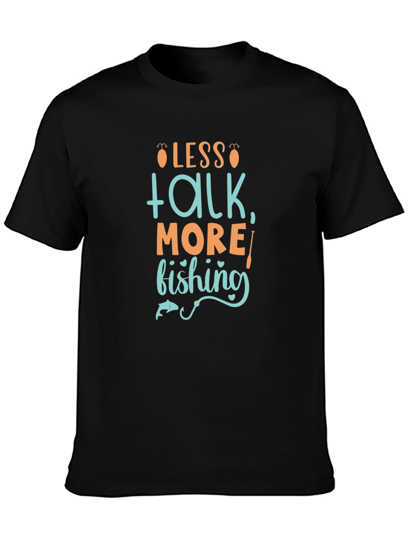 Less Talk More Fishing Graphic Tee - Black