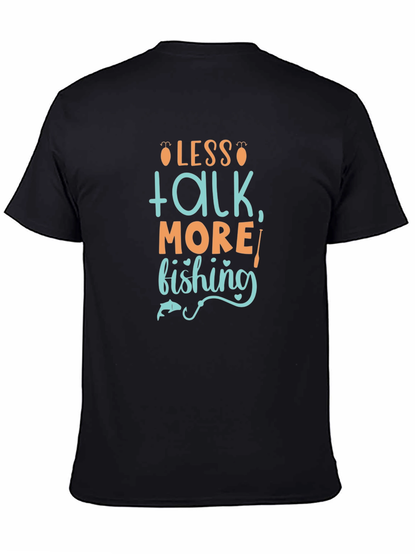 Less Talk More Fishing Graphic Tee - Black