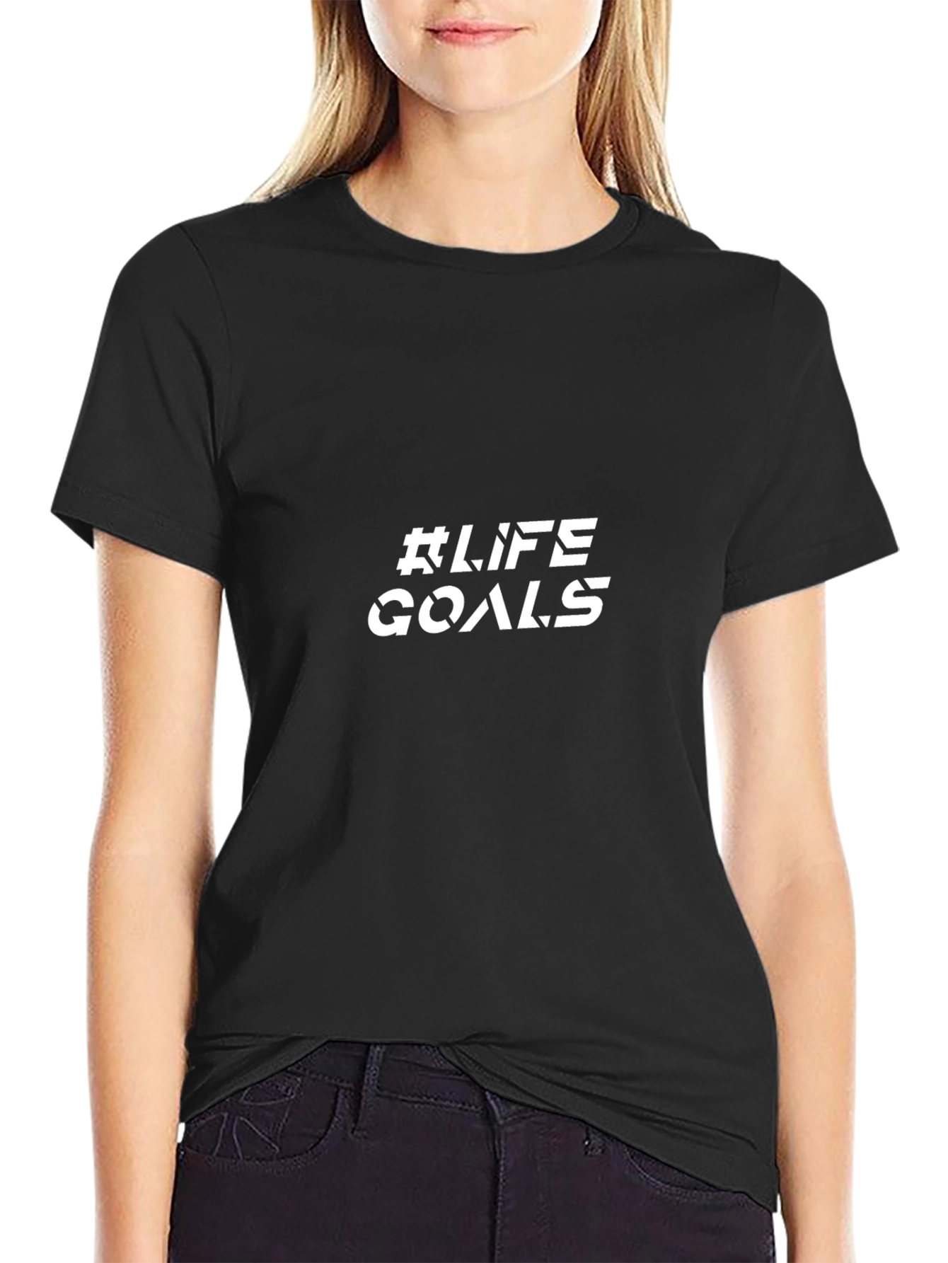 Life Goals Graphic Tee - Black T-Shirt