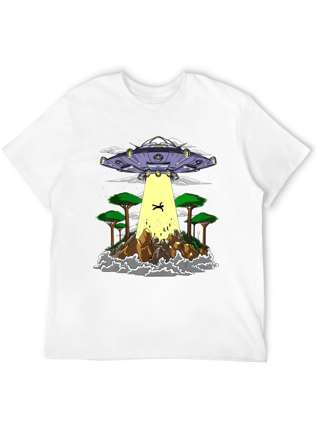 UFO Abduction Graphic Tee - Sci-Fi T-Shirt