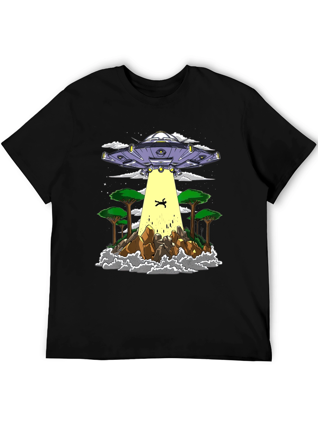 UFO Abduction Graphic Tee - Sci-Fi T-Shirt